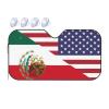 America Mexico Friendship Flag Foldable Car Windshield Sunshade Blocks Heat and Sun Glare Uv Rays view 1