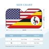 America Uganda Friendship Flag Foldable Car Windshield Sunshade Blocks Heat and Sun Glare Uv Rays view 2