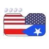 America Puerto Rico Friendship Flag Foldable Car Windshield Sunshade Blocks Heat and Sun Glare Uv Rays view 1