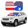 America Puerto Rico Friendship Flag Foldable Car Windshield Sunshade Blocks Heat and Sun Glare Uv Rays view 3