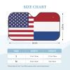 America Netherlands Friendship Flag Foldable Car Windshield Sunshade Blocks Heat and Sun Glare Uv Rays view 2