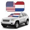 America Netherlands Friendship Flag Foldable Car Windshield Sunshade Blocks Heat and Sun Glare Uv Rays view 3