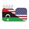 America Libya Friendship Flag Foldable Car Windshield Sunshade Blocks Heat and Sun Glare Uv Rays view 1