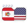 America Peru Friendship Flag Foldable Car Windshield Sunshade Blocks Heat and Sun Glare Uv Rays view 1