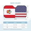 America Peru Friendship Flag Foldable Car Windshield Sunshade Blocks Heat and Sun Glare Uv Rays view 2