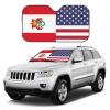 America Peru Friendship Flag Foldable Car Windshield Sunshade Blocks Heat and Sun Glare Uv Rays view 3