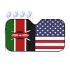 America Kenya Friendship Flag Foldable Car Windshield Sunshade Blocks Heat and Sun Glare Uv Rays view 1