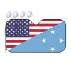 America Micronesia Friendship Flag Foldable Car Windshield Sunshade Blocks Heat and Sun Glare Uv Rays view 1