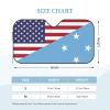 America Micronesia Friendship Flag Foldable Car Windshield Sunshade Blocks Heat and Sun Glare Uv Rays view 2