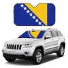Bosnia and Herzegovina Flag Foldable Car Windshield Sunshade Blocks Heat and Sun Glare Uv Rays view 3