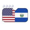 America El Salvador Friendship Flag Foldable Car Windshield Sunshade Blocks Heat and Sun Glare Uv Rays view 1