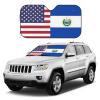 America El Salvador Friendship Flag Foldable Car Windshield Sunshade Blocks Heat and Sun Glare Uv Rays view 3