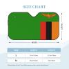 Zambia Flag Foldable Car Windshield Sunshade Blocks Heat and Sun Glare Uv Rays view 2