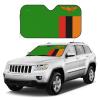 Zambia Flag Foldable Car Windshield Sunshade Blocks Heat and Sun Glare Uv Rays view 3