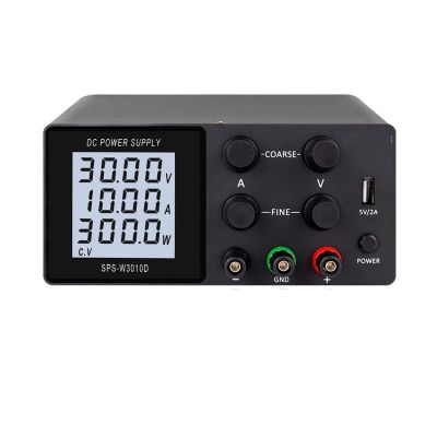 PULME dc Power Supply Nice-Power Regulated Power Supply DC Adjustable Voltage Regulator Stabilizer 30V 60V 120V3A 5A 10A for Lithium Battery Charging (Color : SPS-W3010D Black, Size : 110V)