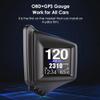 Riloer Car HUD P8 Head Up Display, OBDII & GPS Dual System, The 1st Model in The Market Can be Installed on A-Pillar Trim (Black) view 2
