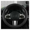 FUERU Car Steering Wheel Cover Set Car Steering Wheel Cover Carbon Fiber Leather Breathable Sweat-Absorbing Car Interior Accessories (Color : 7#) view 1