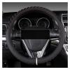 FUERU Car Steering Wheel Cover Set Car Steering Wheel Cover Comfortable Leather Cloth Durable Car Interior Accessories (Color : 1#) view 1