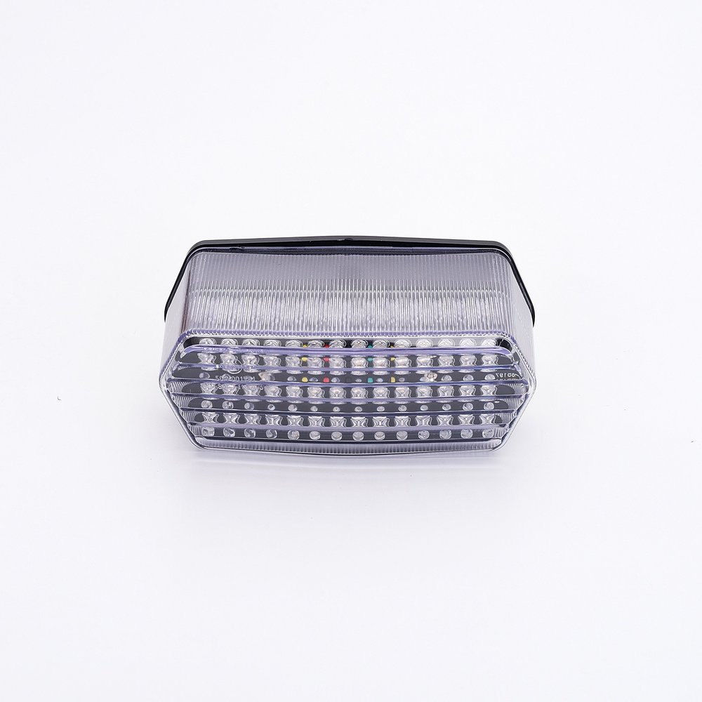 Motorcycle LED Brake Tail Light Turn Signals Compatible for Honda 2014-2020 GROM/MSX125,2014-2018 CBR650F,2016-2020 NC700/750 (Styles 1: Integrated LED Tail Lights with Turn Signals(INT), Clear)