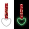 Q1-TECH, JDM Tsurikawa Ring Japanese Subway Train Bus Car Handle Cute Heart Shaped Handle Hand Strap Rear Front Bumper Warning Rings Drift Charm Drift Car Accessory (Glow in Dark/RDF) view 1