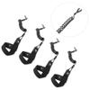 FSFY Stop Kill Floating Safety Lanyard Switch Safety Stop Tether Cord Replace for Yamaha Jet Ski Wave Runner,black,4 pcs view 2