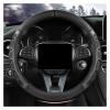 FUERU Car Steering Wheel Cover Set Car Steering Wheel Cover Honeycomb Leather Stretch Breathable Car Interior Men and Women Gifts (Color : 1#) view 1