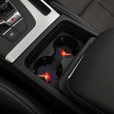 Car Cup Holder Pad Car Coaster 2 Pcs Volcano Erupting at Night Printed Car Cup Pad Non-Slip Car Interior Cup Holder Pads Car Interior Decoration Accessories for Most Vehicle