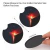 Car Cup Holder Pad Car Coaster 2 Pcs Volcano Erupting at Night Printed Car Cup Pad Non-Slip Car Interior Cup Holder Pads Car Interior Decoration Accessories for Most Vehicle view 3
