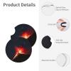 Car Cup Holder Pad Car Coaster 2 Pcs Volcano Erupting at Night Printed Car Cup Pad Non-Slip Car Interior Cup Holder Pads Car Interior Decoration Accessories for Most Vehicle view 4