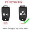 KUNIO Car Key Fob Cover Case Fit for Honda Civic Accord Acura MDX CRV Jazz HRV TL TSX ZDX RSX Key Protective Cover Keychain TPU Key Holder 3 Buttons White view 2
