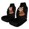 Cartoon Red Panda Car Seat Covers Universal Auto Front Seats Protector Interior Accessories for Car Truck 2PCS view 1
