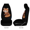 Cartoon Red Panda Car Seat Covers Universal Auto Front Seats Protector Interior Accessories for Car Truck 2PCS view 4