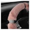 FUERU Car Steering Wheel Cover Set Car Steering Wheel Cover with Drill Plush Warm Fashion Exquisite Car Interior Gifts (Color : 2#) view 3