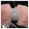 FUERU Car Steering Wheel Cover Set Car Steering Wheel Cover with Drill Plush Warm Fashion Exquisite Car Interior Gifts (Color : 2#) view 4