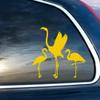 Dark Spark Decals Flamingo Group of Three 7 inch Yellow Indoor Outdoor Vinyl Decal view 2