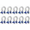 Boxer Forged Anchor Shackle 3/8 (10pcs) Heavy Duty Forged Steel - Versatile & Durable Working Load Capacity up to 1 Ton - Corrosion & Rust Resistant - Towing, Rigging, and Heavy-Duty Equipment view 1