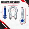 Boxer Forged Anchor Shackle 3/8 (10pcs) Heavy Duty Forged Steel - Versatile & Durable Working Load Capacity up to 1 Ton - Corrosion & Rust Resistant - Towing, Rigging, and Heavy-Duty Equipment view 4
