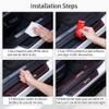 SINGARO Car Door Threshold Protection, 4PCS Door Edge Step Dust Shield Cover, Door Width 19.8x1.57inch Car/SUV Universal Rubber Scratch Resistant Exterior Accessories (Sport) view 4