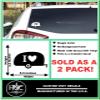 2 Pack - I Love Camping and My Travel Trailer RV Tent - Sleeping Under The Stars | Decal Vinyl Sticker Graphics for Car Van Window| 5.5" Width by 2.8" Height HOM0102.054 Turquoise view 2