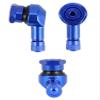 QWORK CNC Motorcycle Tire Valve Stems, 4 Pack 90 Degrees and Alloy Aluminum Valve Air Stems, Diameter 10-11.3mm, Blue view 3