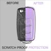 QBUC for VW Key Fob Cover with Keychain Silver Trim(Purple) view 2