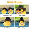 wonuu Car Rubber Duck, Yellow Duck Decoration Dashboard with Sun Hat Necklace Sunglasses for Car Dashboard Decorations, C-Duck-Black Cowboy Hat-Scarf view 3
