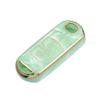 VekAuto Key Fob Cover Compatible for Mazda CX-3 CX-4, 3 Button Porcelain Pattern Fashion Soft TPU Green Remote Keyless Smart Key Fob Case Protection Shell view 1