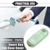 VekAuto Key Fob Cover Compatible for Mazda CX-3 CX-4, 3 Button Porcelain Pattern Fashion Soft TPU Green Remote Keyless Smart Key Fob Case Protection Shell view 2