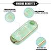 VekAuto Key Fob Cover Compatible for Mazda CX-3 CX-4, 3 Button Porcelain Pattern Fashion Soft TPU Green Remote Keyless Smart Key Fob Case Protection Shell view 3