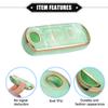 VekAuto Key Fob Cover Compatible for Mazda CX-3 CX-4, 3 Button Porcelain Pattern Fashion Soft TPU Green Remote Keyless Smart Key Fob Case Protection Shell view 4
