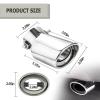 Car Exhaust Tip Stainless Steel, 2.5" to 3.3" Adjustable Car Decoration Chrome Plated Finish Exhaust Tailpipe Tip Bolt/Clamp On Design Car Universal Exhaust Tip (Silver 2#) view 2