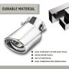 Car Exhaust Tip Stainless Steel, 2.5" to 3.3" Adjustable Car Decoration Chrome Plated Finish Exhaust Tailpipe Tip Bolt/Clamp On Design Car Universal Exhaust Tip (Silver 2#) view 4