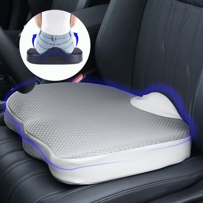 XINJUN Decompression Cushion, Comfort Memory Foam Seat Cushion for Car Seat Drivers, Tailbone (Coccyx) Pain Relief Cushion, Office Chair Cushion (Gray)