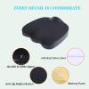 XINJUN Decompression Cushion, Comfort Memory Foam Seat Cushion for Car Seat Drivers, Tailbone (Coccyx) Pain Relief Cushion, Office Chair Cushion (Gray) view 4